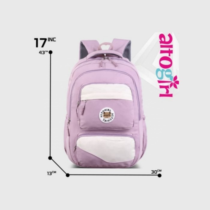 Tas Ransel Alto Girl Backpack Sekolah Tas Ransel Anak Perempuan Tas Ransel Laptop Alto Girl Original