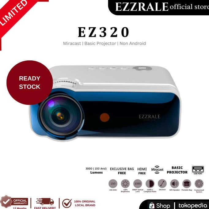 Ezzrale Ez320 Mini Led Projector (150 Ansi)