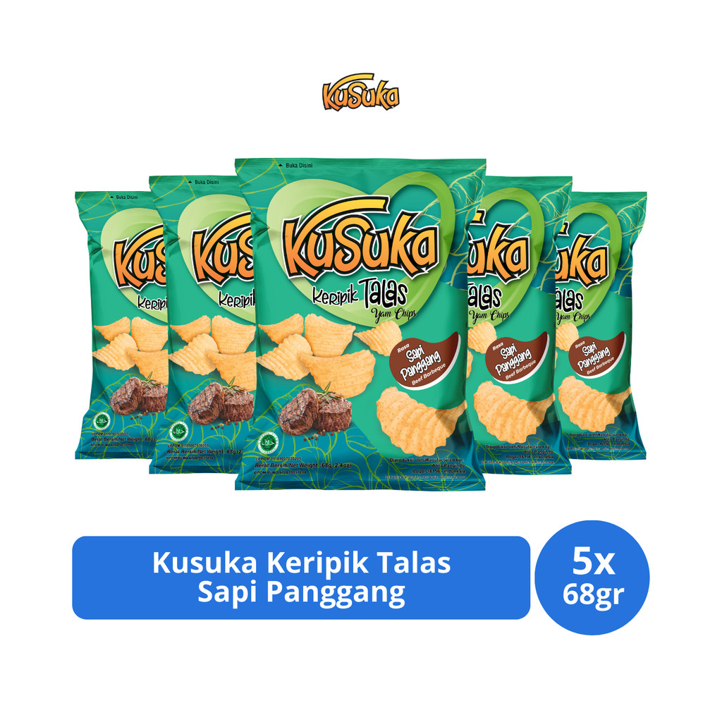 

Kusuka Keripik Talas Sapi Panggang 68gr x 5 pcs