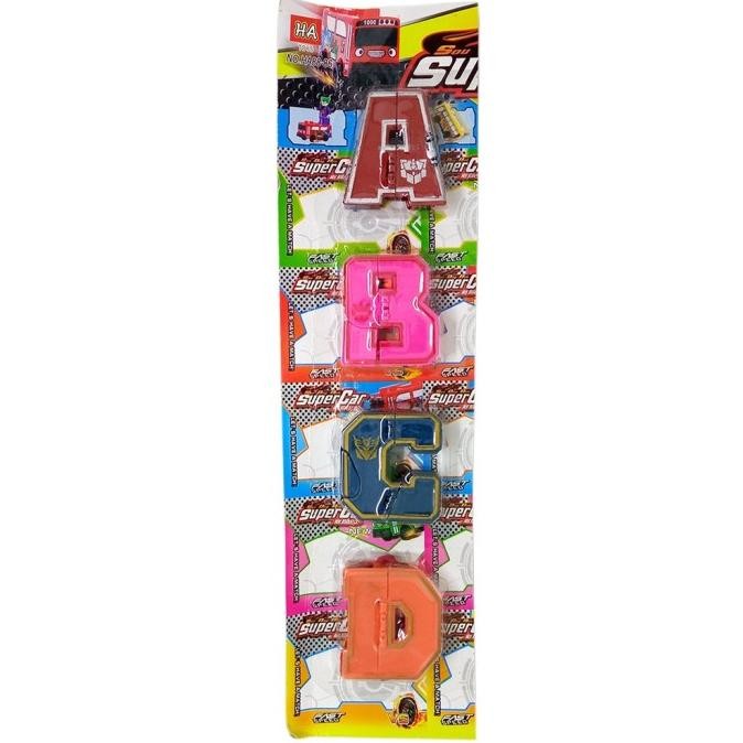 NEW PRODUK ROBOT HURUF DINO ABCD ALPHABET BERUBAH BENTUK DINOSAURUS MAINAN ANAK 