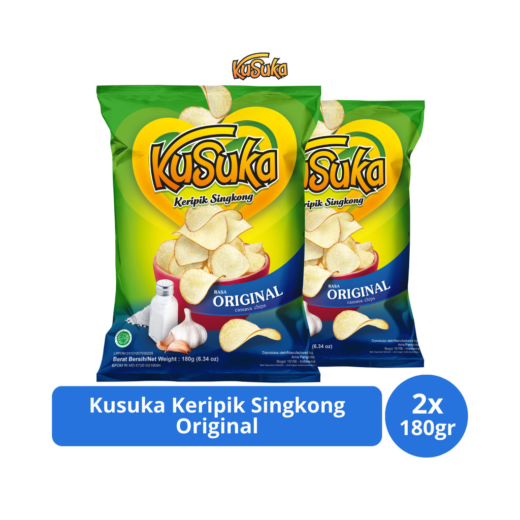 

Kusuka Keripik Singkong Original 180gr x 2 pcs