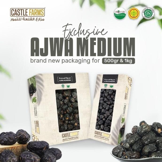 

Organik Kurma Ajwa Premium Jumbo Nabi Madinah Castle Farms 500