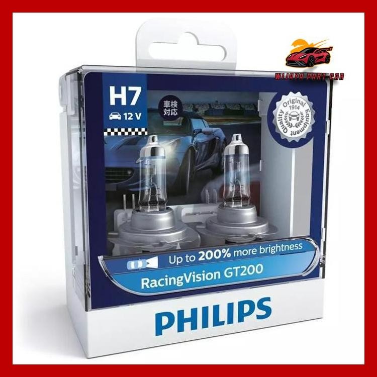 LAMPU MOBIL H4 PHILIPS RACINGVISION GT200 RACING VISION MADE IN POLAND