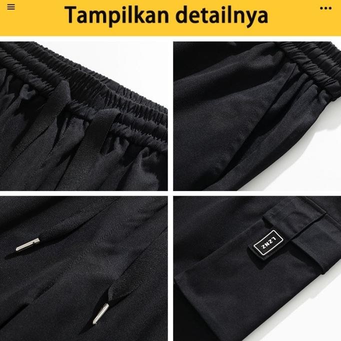 Celana Cargo Panjang Pria Oversize Korean Style - Celana Cargo Panjang Longgar Oversize Korean Style