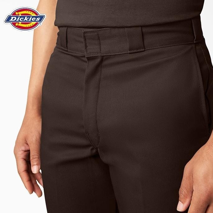 DICKIES - Men's Original 874 Work Pants, Dark Brown (DB) - Celana Kerja Pria Terlaris
