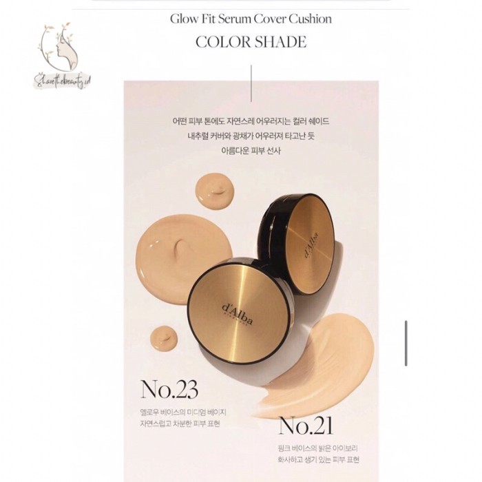 D'Alba Glow-Fit Serum Cover Cushion 15Gr Spf50+ Pa++++