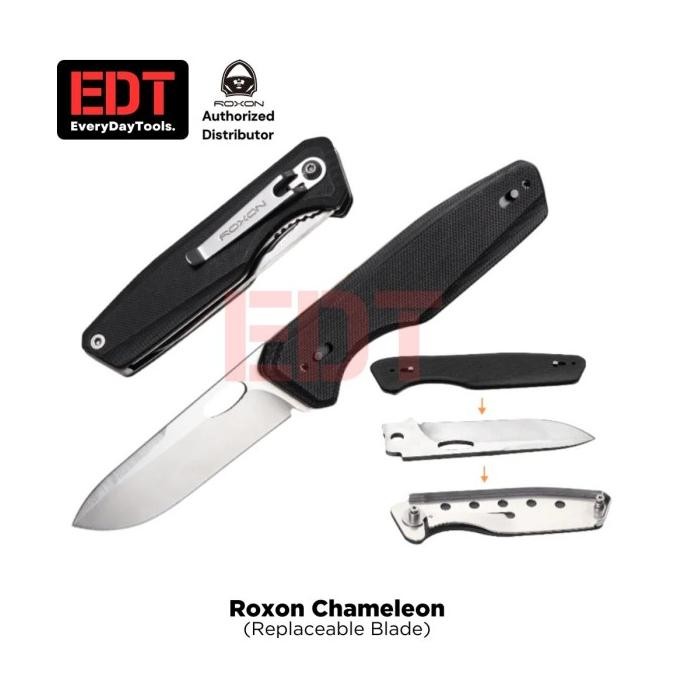 Roxon Chameleon | Replaceable Blade Pocket Knife | EDC Pisau Lipat Terlaris