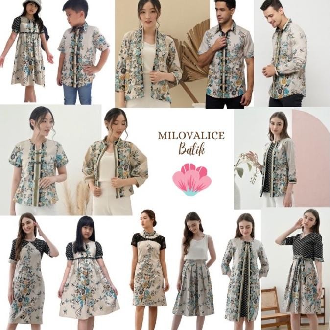 Dress Batik Modern - Baju Imlek Sincia Kondangan Couple Keluarga