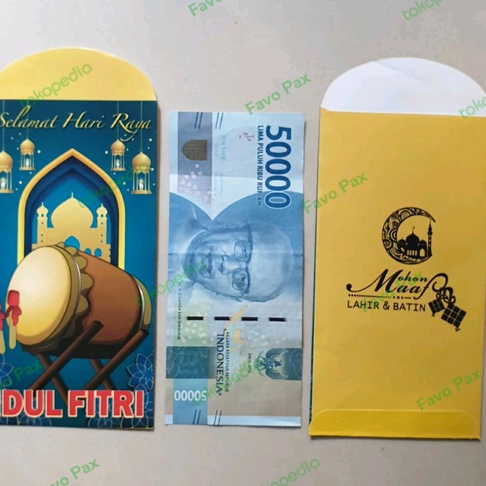 

HARGA SPESIAL AMPLOP UANG THR IDUL FITRI LEBARAN UKURAN PANJANG ISI 10 LEMBAR SNM7