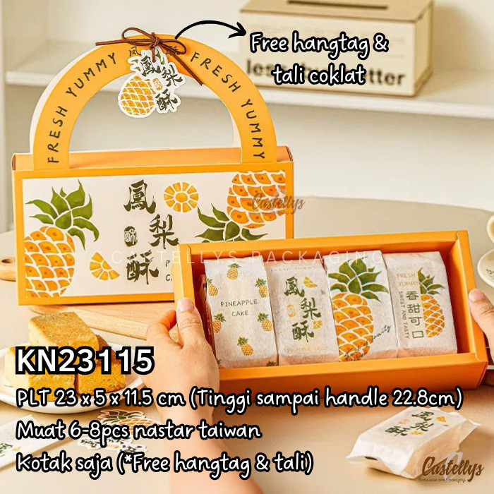 +%+%+%] Kotak Dus Box Kue Nastar KN 23115 Nanas Nastar Taiwan Cookies Pineapple Cake