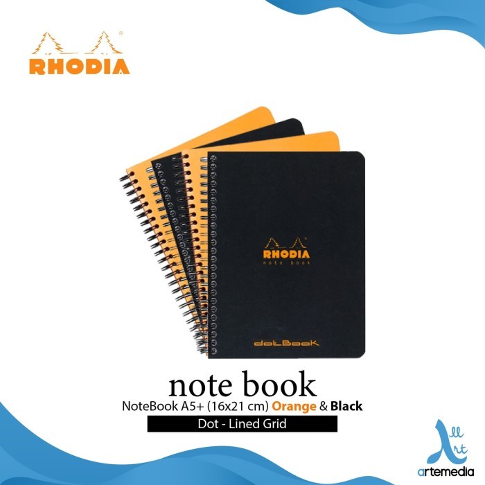 

Ready Buku Catatan Rhodia A5 Plus Wirebound Coated Card Cover Notebook