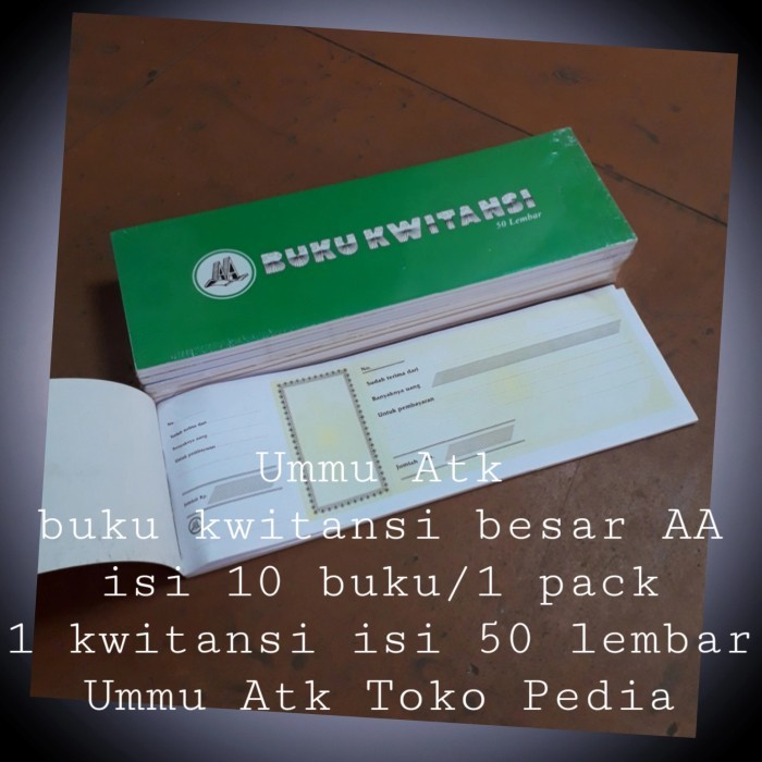 

Ready buku kwitansi besar AA isi 10 buku untuk 1 pack