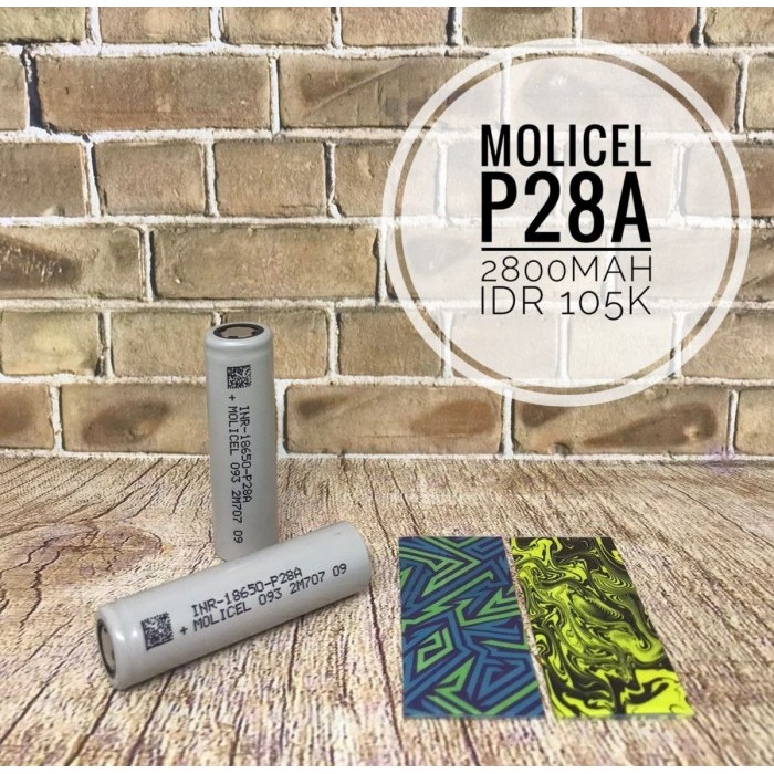 

Ready Authentic Molicel P28A 2800mAh 35A 18650 Battery