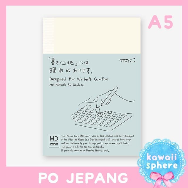 

Ready Midori MD Notebook Grid A5 PO Japan