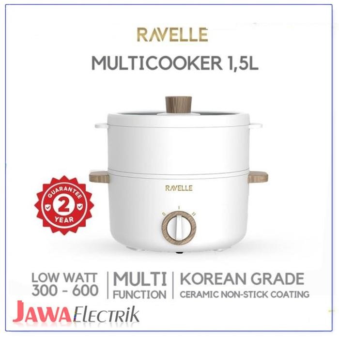 Ravelle Panci Listrik Multicooker - Panci Portable Multifungsi 1.5L
