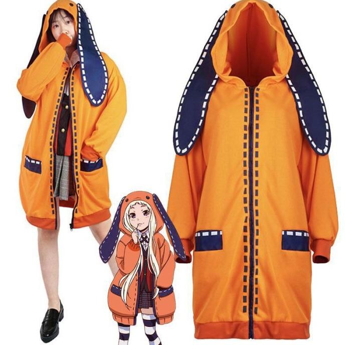 Runa Yomozoki Hoodie Coat Jepang Jaket Cosplay Kakegurui