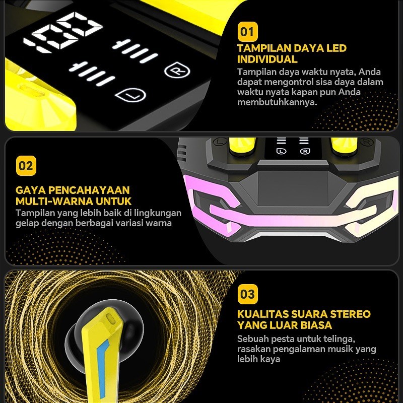 HOT DEALS Garansi 12 Bulan&No delay-MANU Bluetooth Gaming earphone TWS GL9 Gaming earphone Headset