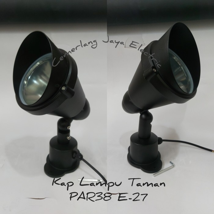 Terbaik Kap Lampu Taman Par38/Par30 E-27 Topi Kaki Tempel/Dinding Ip65