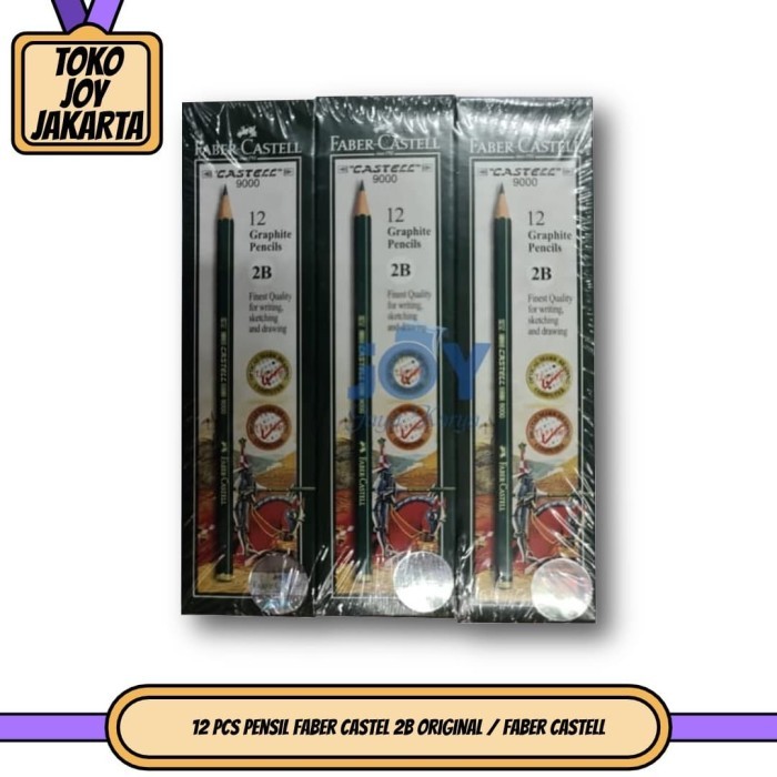 

12pcs Pensil Faber Castel 2B Original / Faber Catle