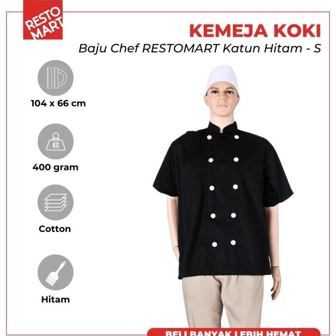 Seragam Chef/Baju Chef/Kemeja Koki RESTOMART Katun(1394171) .,