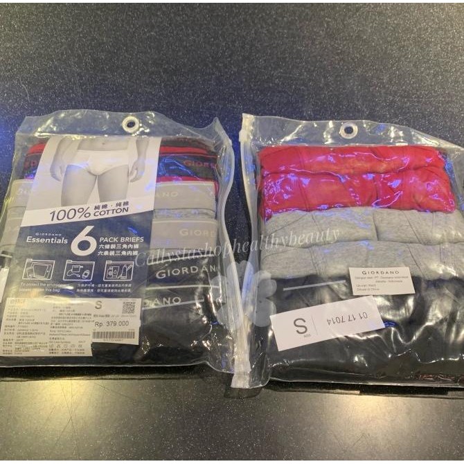 Giordano Celana Dalam Pria Brief Giordano Original Pack isi 6pcs Terlaris