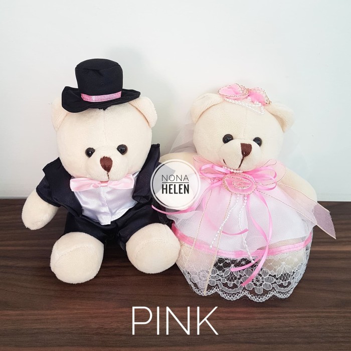 

BONEKA TEDDY PENGANTIN WEDDING/BONEKA COUPLE/BERUANG PASANGAN 20CM