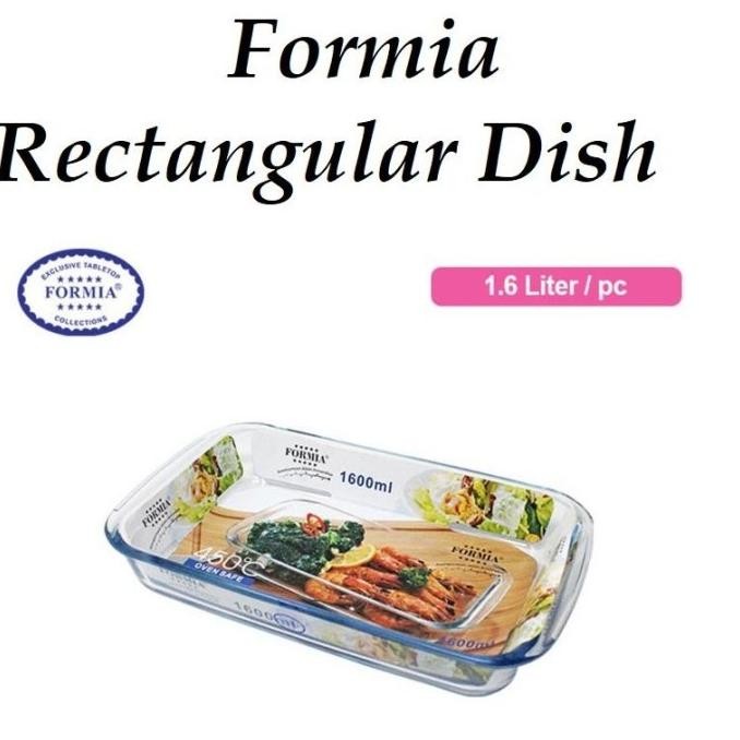 WADAH TEMPAT NAMPAN KOTAK SAYUR SAJI KACA BAKE & SERVE 1600ML - FORMIA