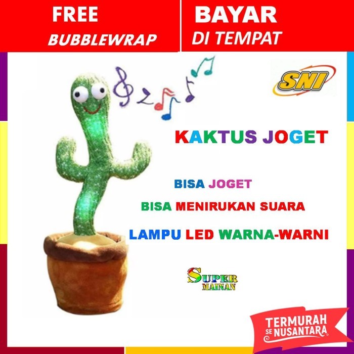 

MAINAN BONEKA KAKTUS GOYANG BISA BICARA JOGET GOYANG MENARI BICARA TOY