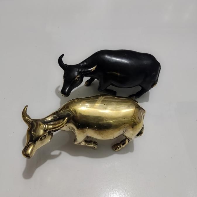 >*>*>*>*] Patung Kerbau Logam Kuningan Shio Buffalo Brass Statue