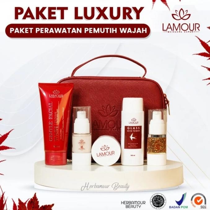 Sale Paket Luxury Lamour Skincare Untuk Kulit Kusam Dan Flek Membandel