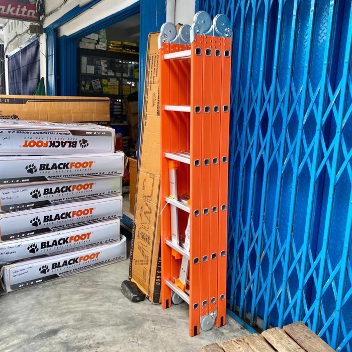 TANGGA LIPAT ALUMINIUM MULTIFUNGSI BLACKFOOT 4 X 6 TANGGA MULTIPURPOSE