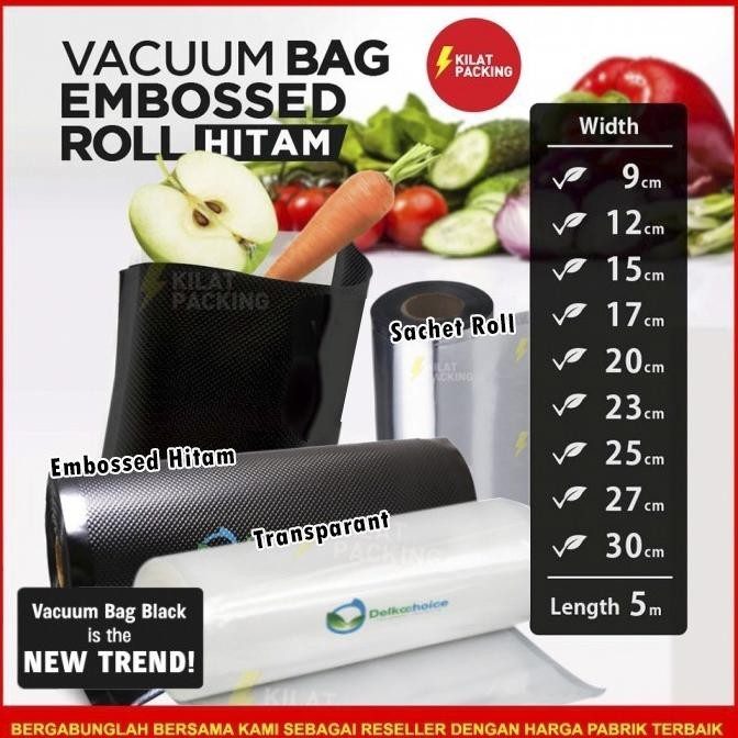 PLASTIK VACUM VACUUM VAKUM ROLL POLOS / EMBOSS EMBOSSED DELKOCHOICE