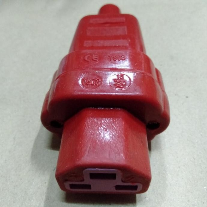 Steker silicone/jack setrika/colokan aparat heater 3 kaki silikon Original
