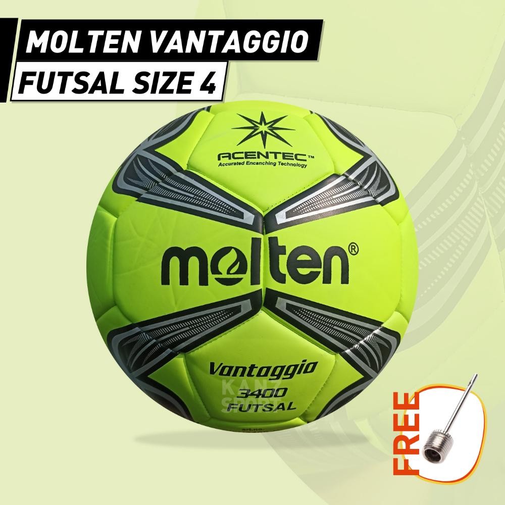 rwet-23 MOLTEN Bola Futsal Molten size 4 dewasa vantaggio 3400 bola futsal jahit ukuran 4 murah gree