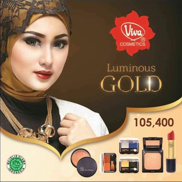 OBRAL Paket Make Up Viva Luminous Gold Hemat Lengkap Praktis