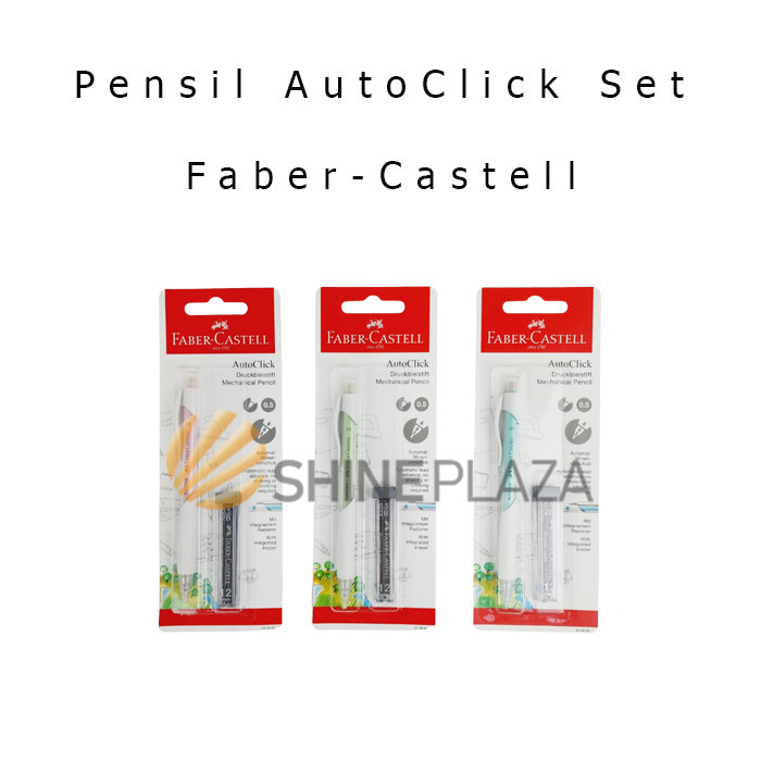 

PENSIL MEKANIK FABER CASTELL AUTO CLICK SET 0.5MM MECHANICAL PENCIL