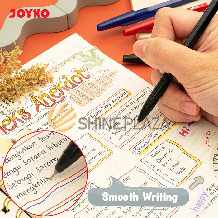 

[PACK] PULPEN JOYKO JK7 0.5MM - BOLPEN BALL PEN SEMI GEL HITAM BIRU MERAH JK-7 0,5 MM