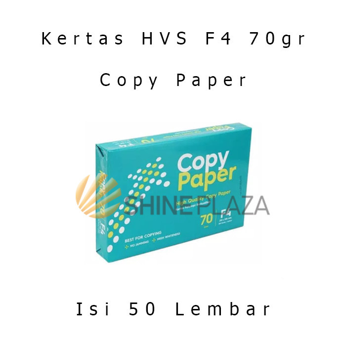 

KERTAS HVS F4 70GR COPY PAPER FOTOCOPY PUTIH FOLIO 70GSM ISI 50 LEMBAR