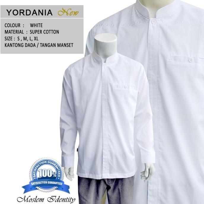 Baju Koko Lengan Panjang, Baju Koko Gaul, Baju Koko Putih - New Nabawi Original