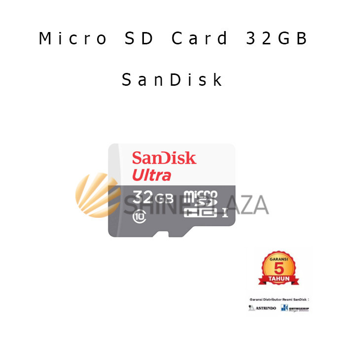 

SANDISK 32GB 100MB/S ULTRA MICRO SD KARTU MEMORY 100MBPS 100% ORIGINAL