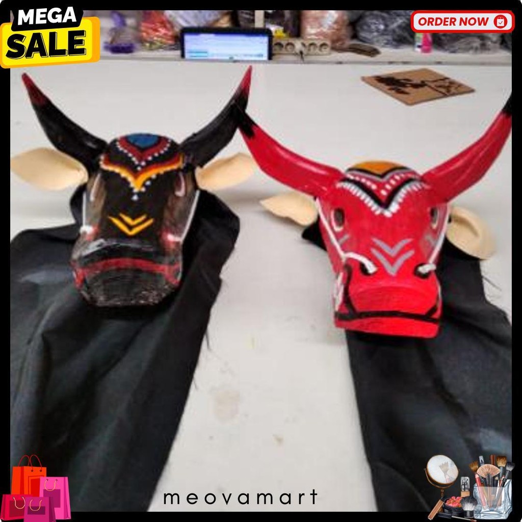 Bantengan Tanduk Asli Free Kain Kemul Panjang Banteng Kayu Terlengkap Dan Termurah