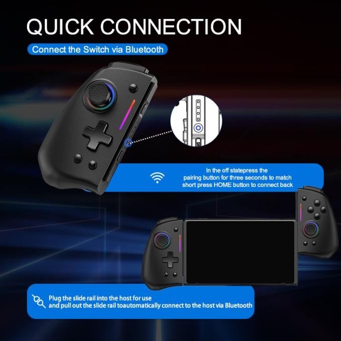 

Meteor Light Wireless Joy-pad with 8 Color RGB Lights for