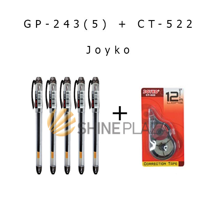 

[FLASH SALE] PULPEN GEL JOYKO GP-243 - CORRECTION TAPE JOYKO CT-522