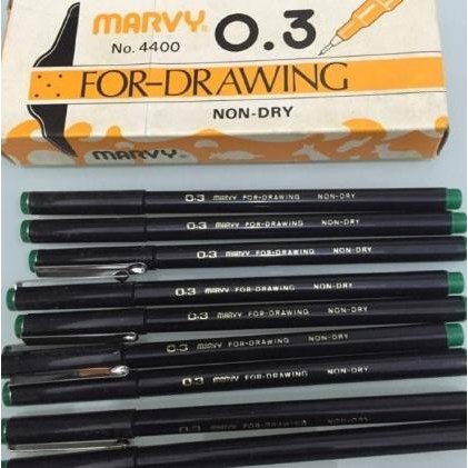 

PULPEN Gambar Merek Marvy No 4400 HIJAU 0.3 NON-DRY bestt