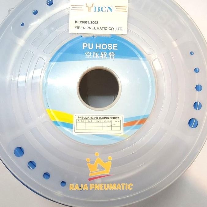 SELANG ANGIN PNEUMATIC OD 10MM ID 6.5MM 1 ROLL 100M BAHAN PU BIRU