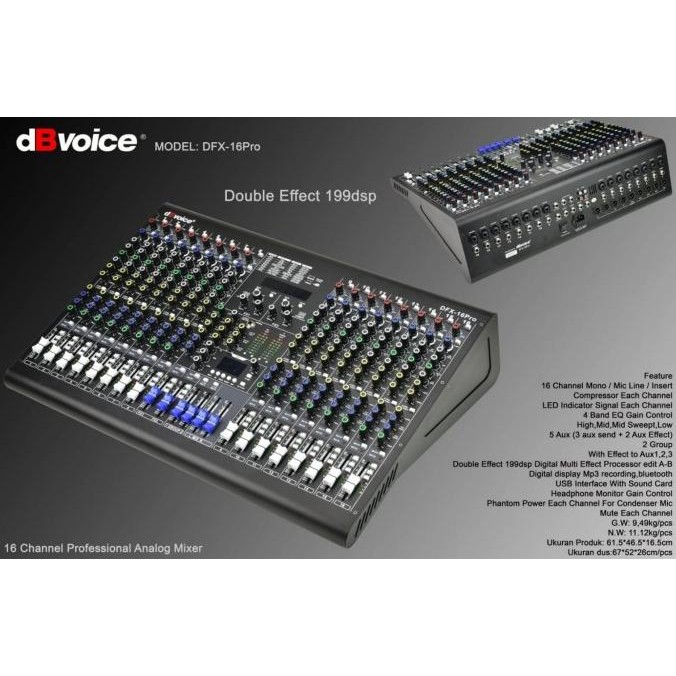 MIXER DBVOICE DFX16PRO DFX 16 PRO DFX16 PRO DFX 16PRO ORIGINAL