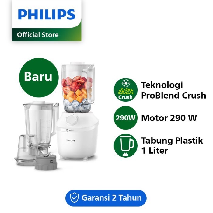 Philips Hr-2042 / 50Blender Plastik 3 In 1 290 Watt (New)(Khusus Bdg)