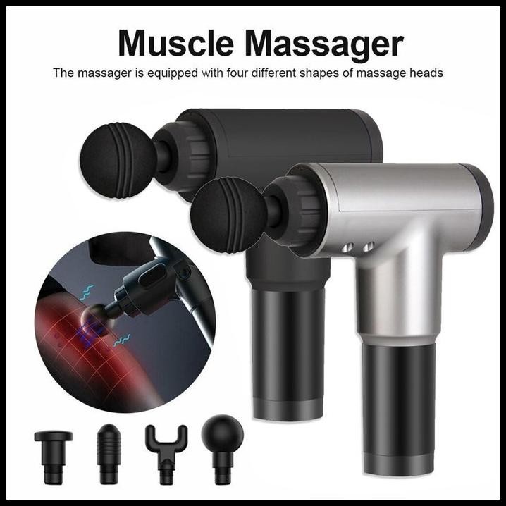Alat Pijat Getar Elektrik Portable Wireless Muscle Fascial Massage Gun