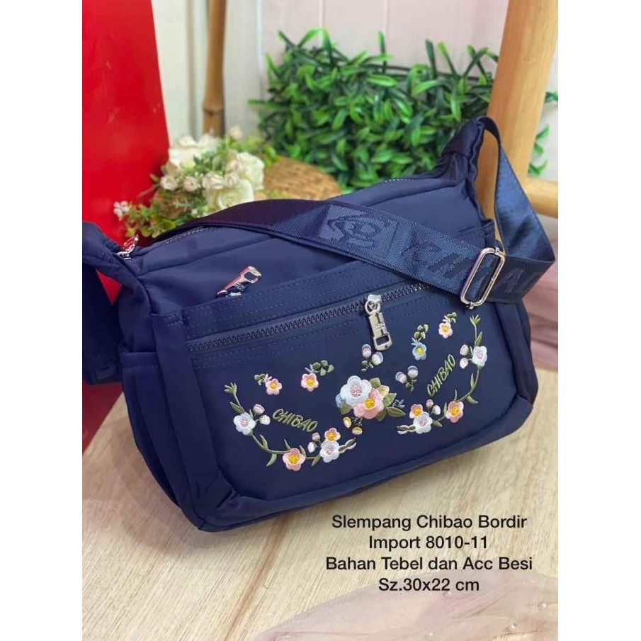 Tas chibao slempang import 8010-11 motif bunga/TAS CHIBAO BEST SELLER