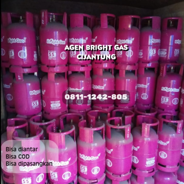 TABUNG BRIGHT GAS 5,G KG PINK KOSONG